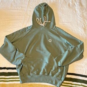 New Big Bud Press Hoodie light weight crew XXS seafoam green sun baby embroidery